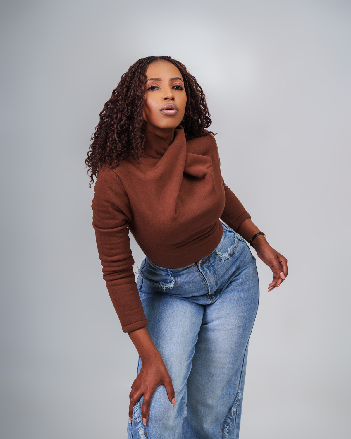 Suya Twist Bodysuit Mocha