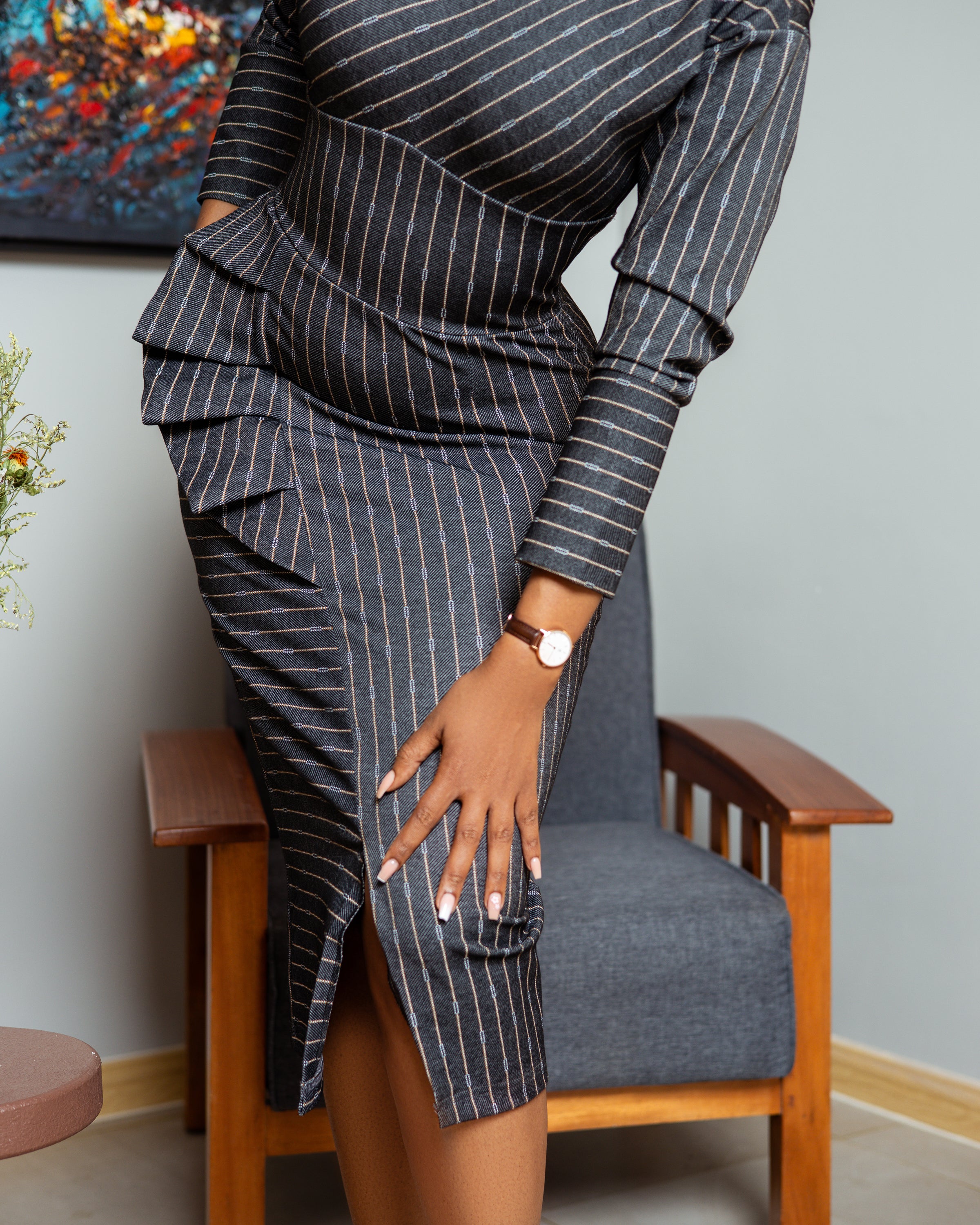 Paulsen Charcoal Dress