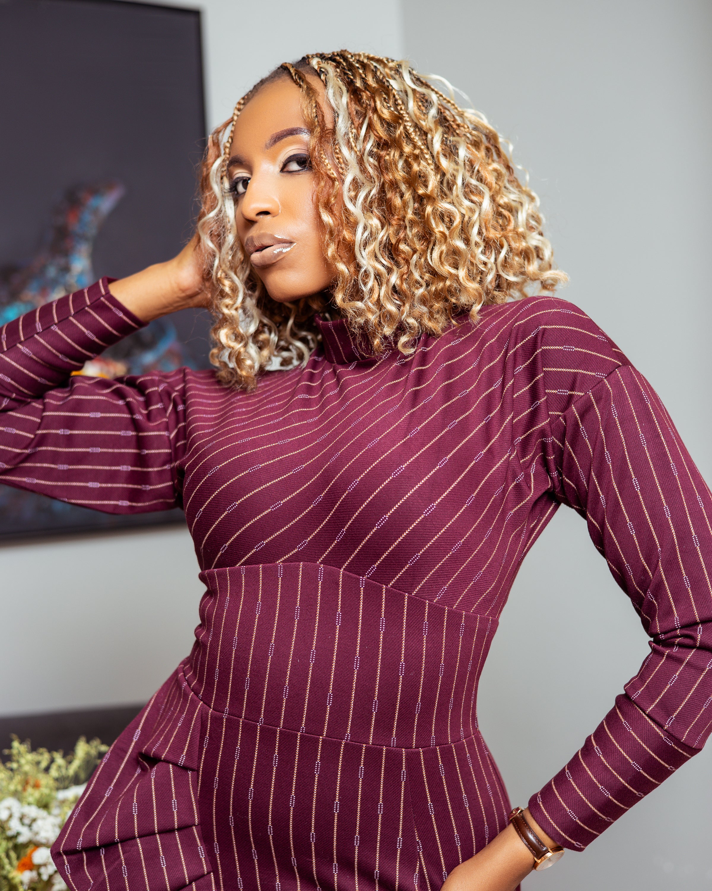 Paulsen Burgundy Dress