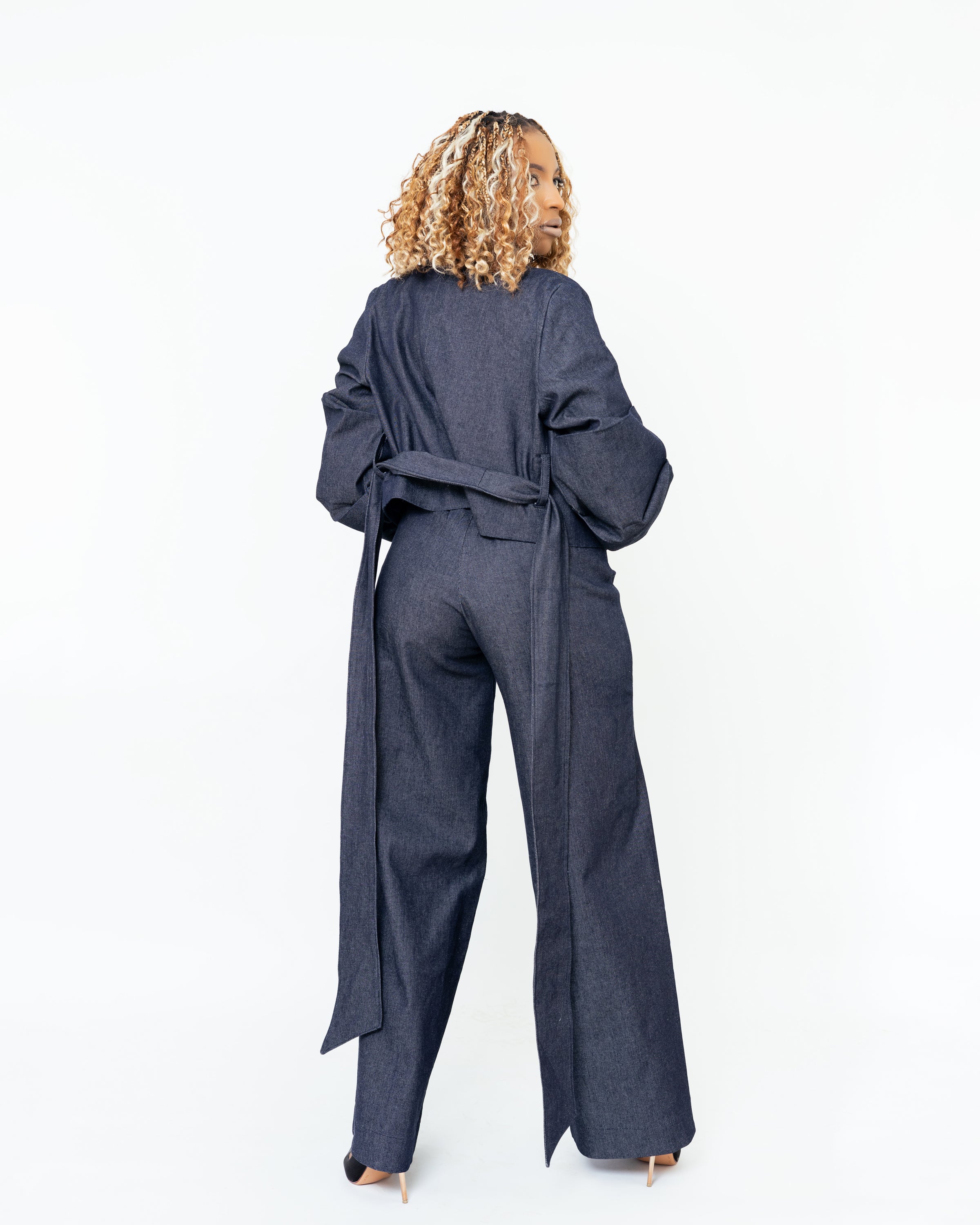 Harvey Crop Coat Denim