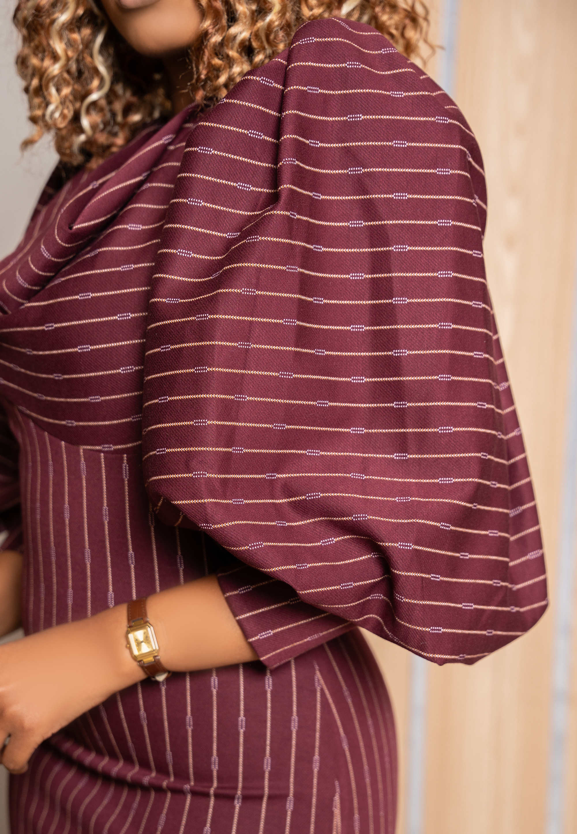 Gina Burgundy Dress
