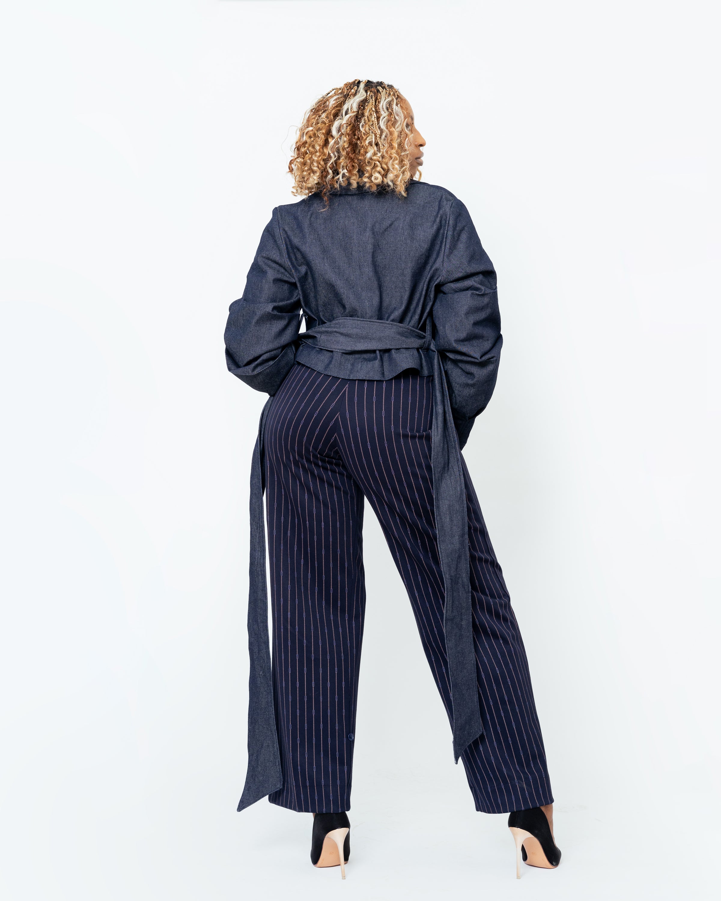 Harvey Crop Coat Denim