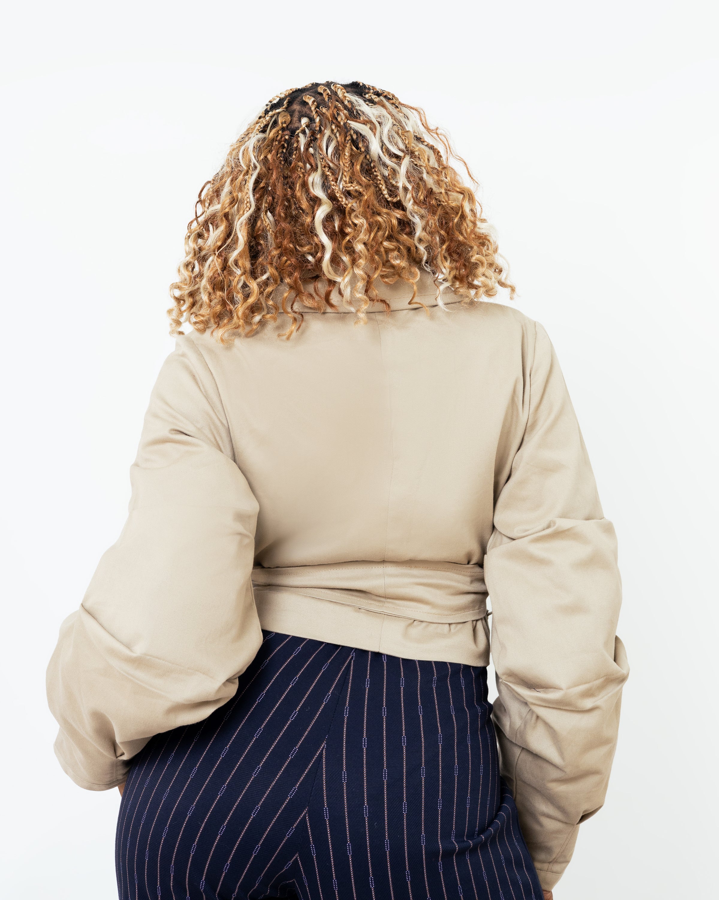 Harvey Crop Coat Khaki