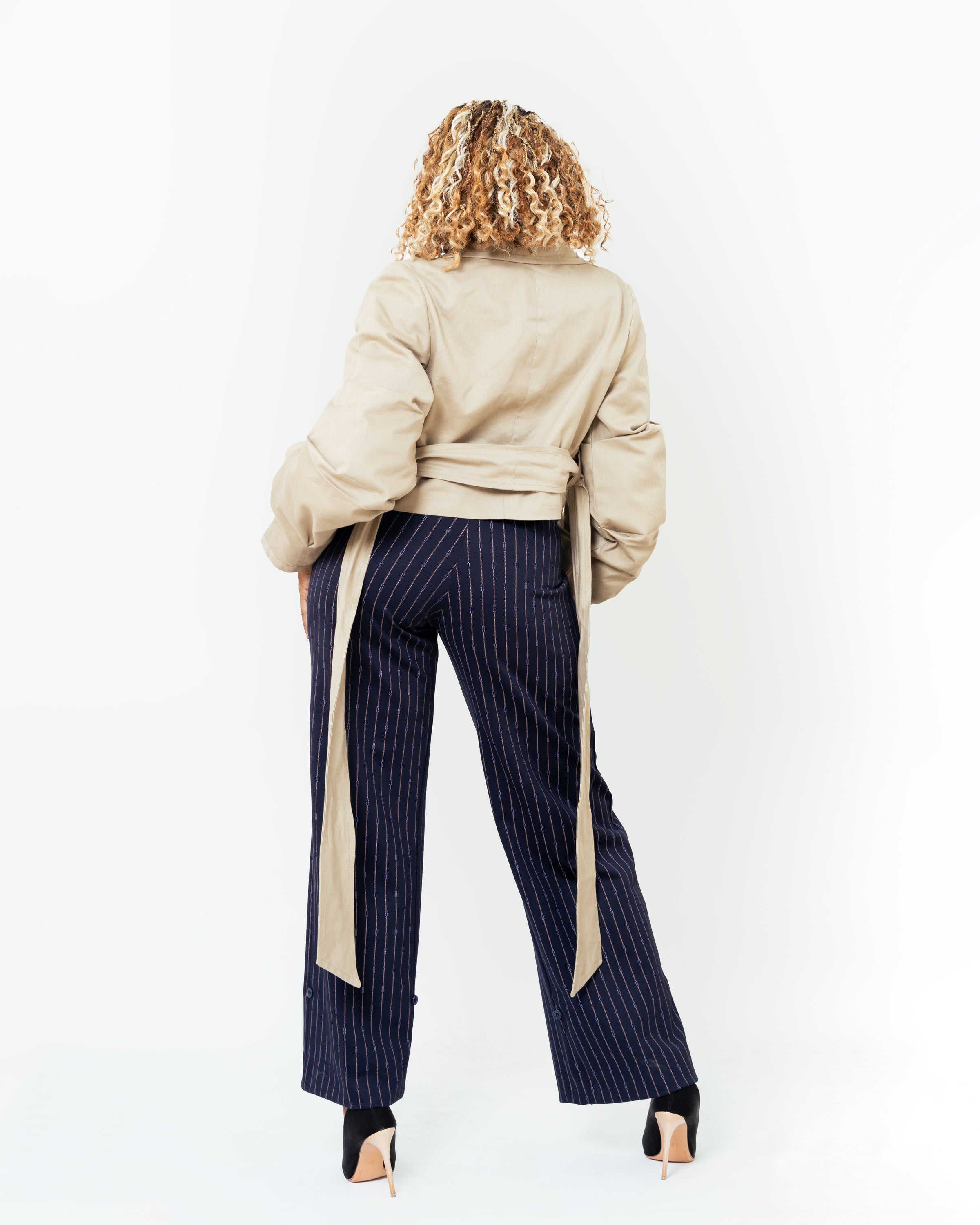 Harvey Crop Coat Khaki