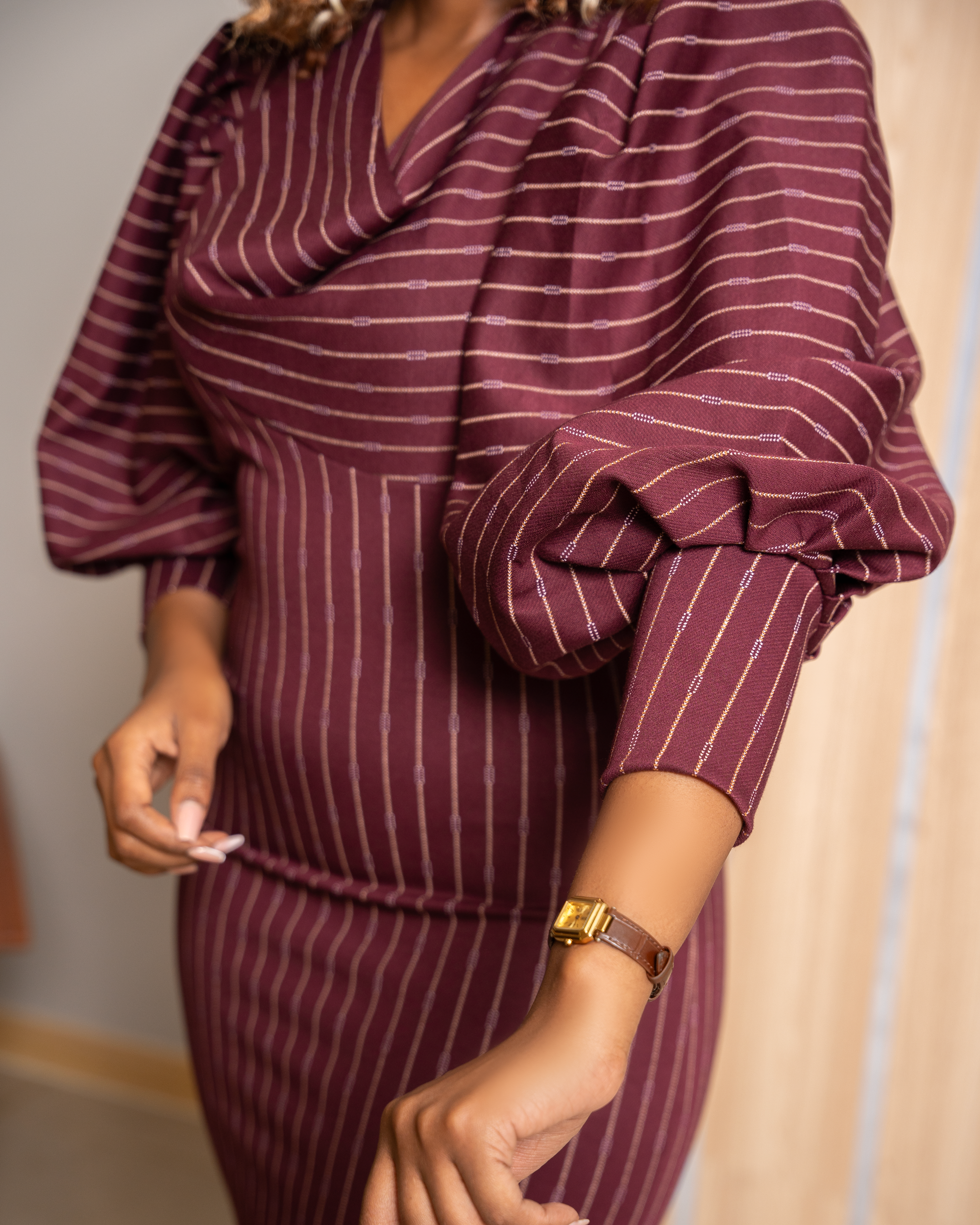 Gina Burgundy Dress