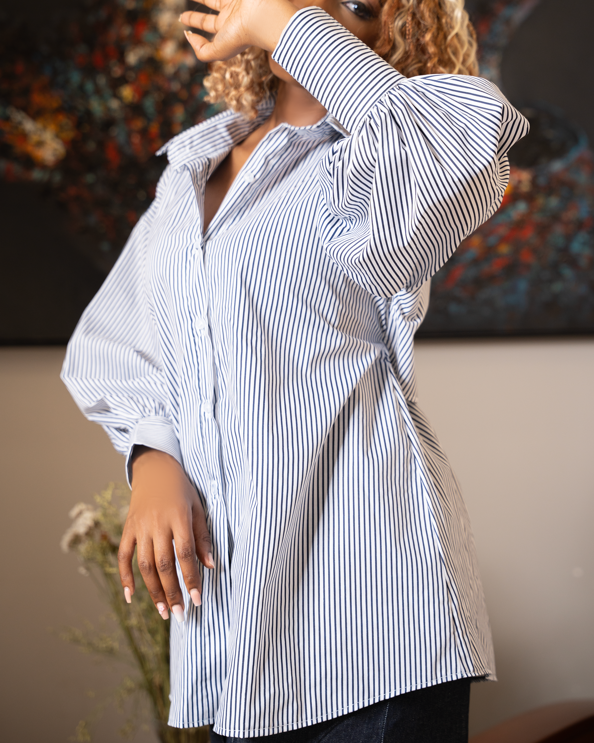 Noa  Navy Shirt